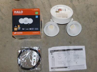 Halo Twin Head White LED Floodlight