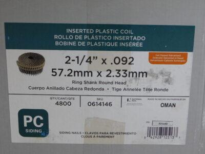 ProFit 2-1/4"x.092 Plastic Coil Ring Shank Round Head Fasteners (6 pack)
